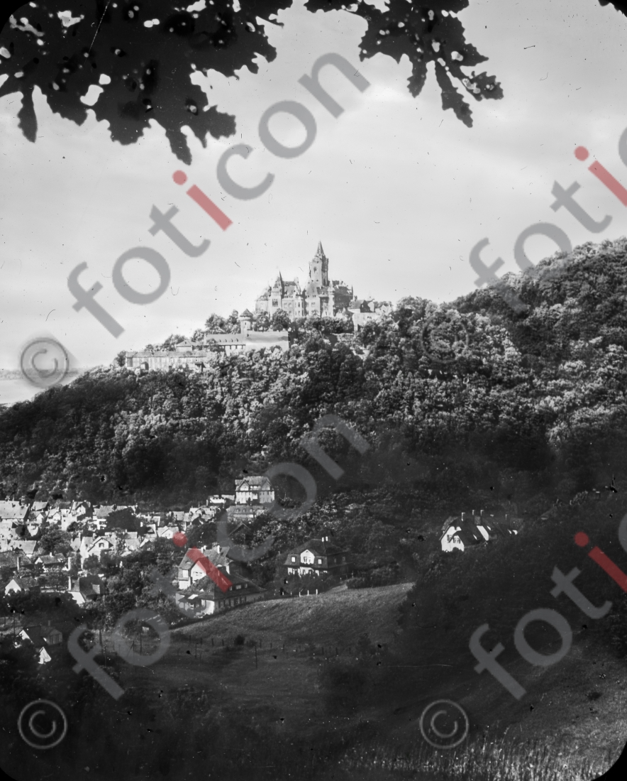 Schloß Wernigerode I Wernigerode Castle - Foto foticon-simon-168-023-sw.jpg | foticon.de - Bilddatenbank für Motive aus Geschichte und Kultur